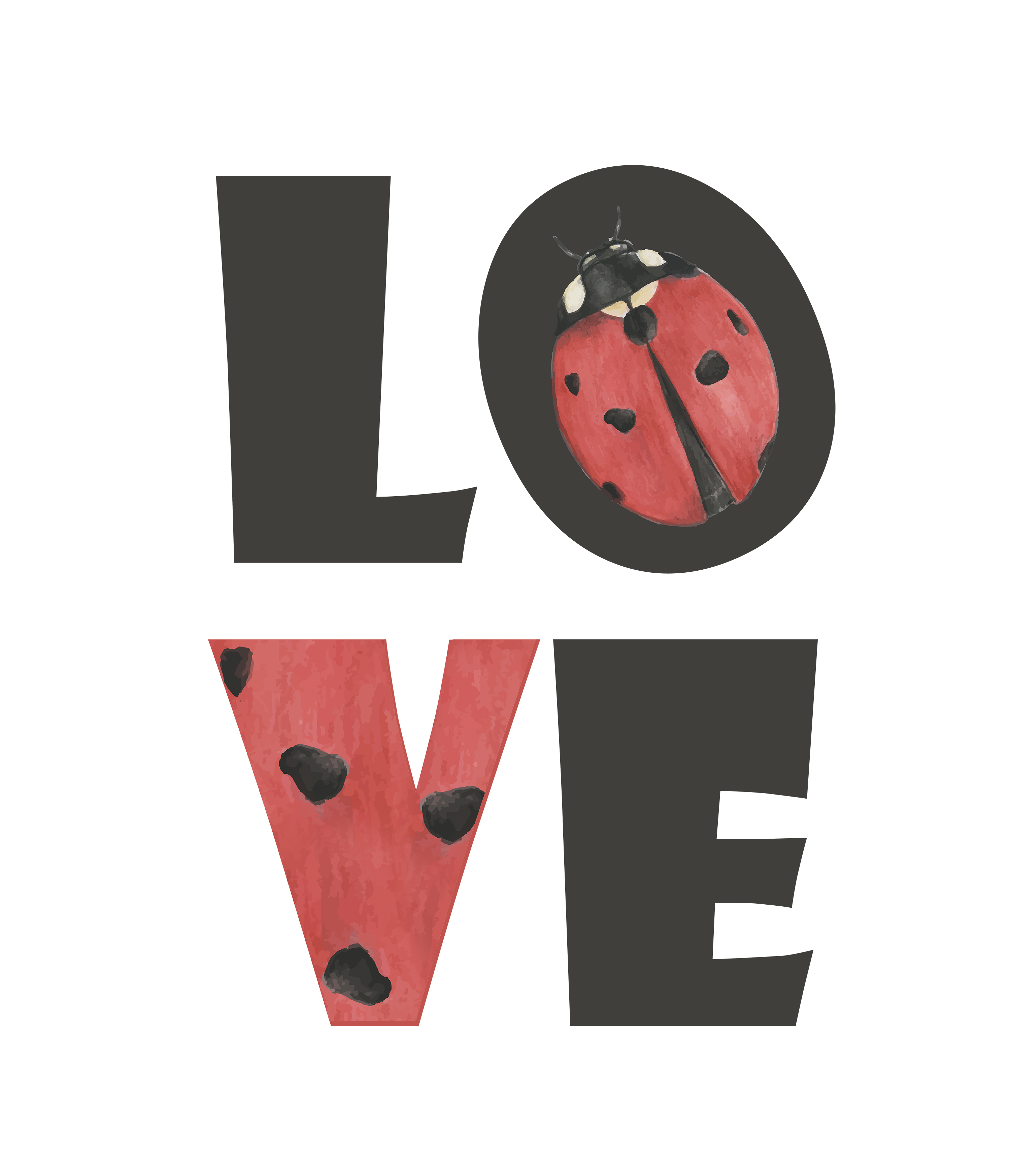 Love Ladybug Animal Design - Ready to Press