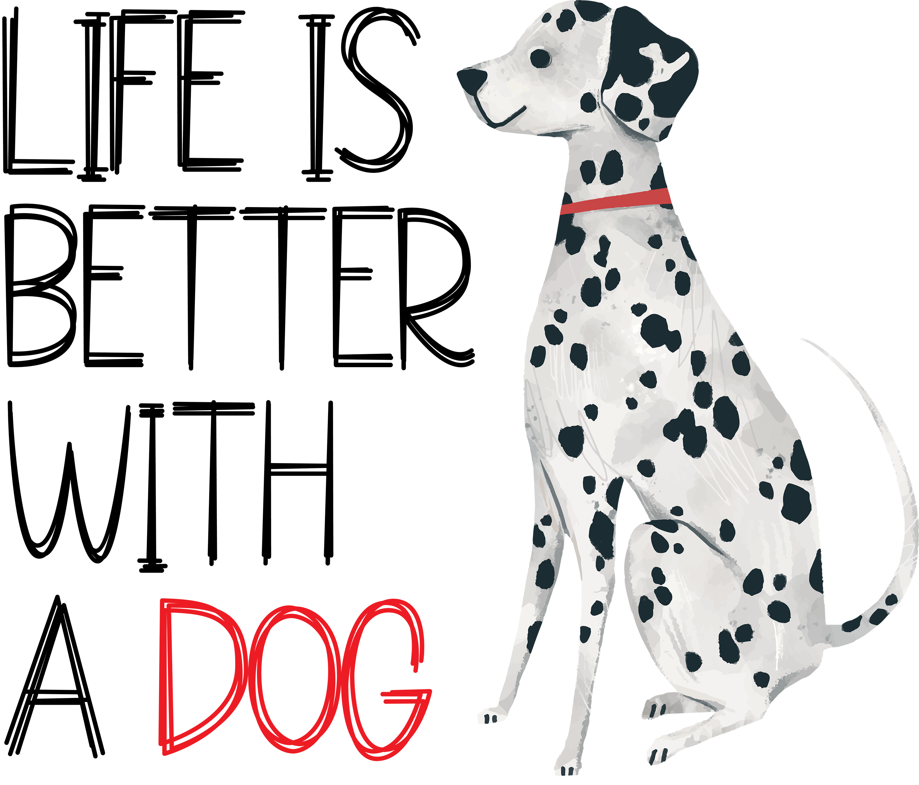 Dalmatian Dog Animal Design - Ready to Press