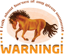 Horse Warning Animal Design - Ready to Press