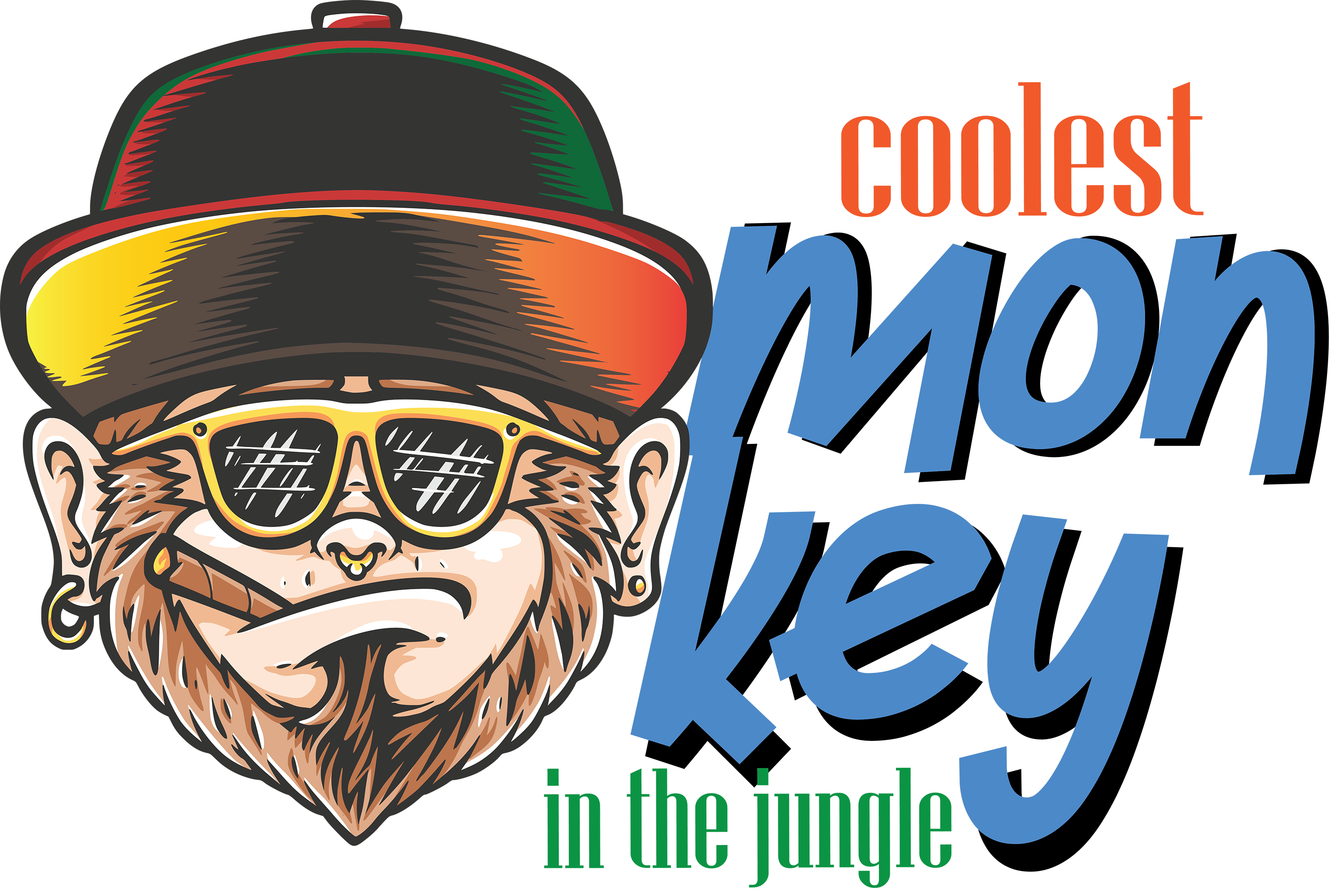 Coolest Monkey in the Jungle Animal Design - Ready to Press