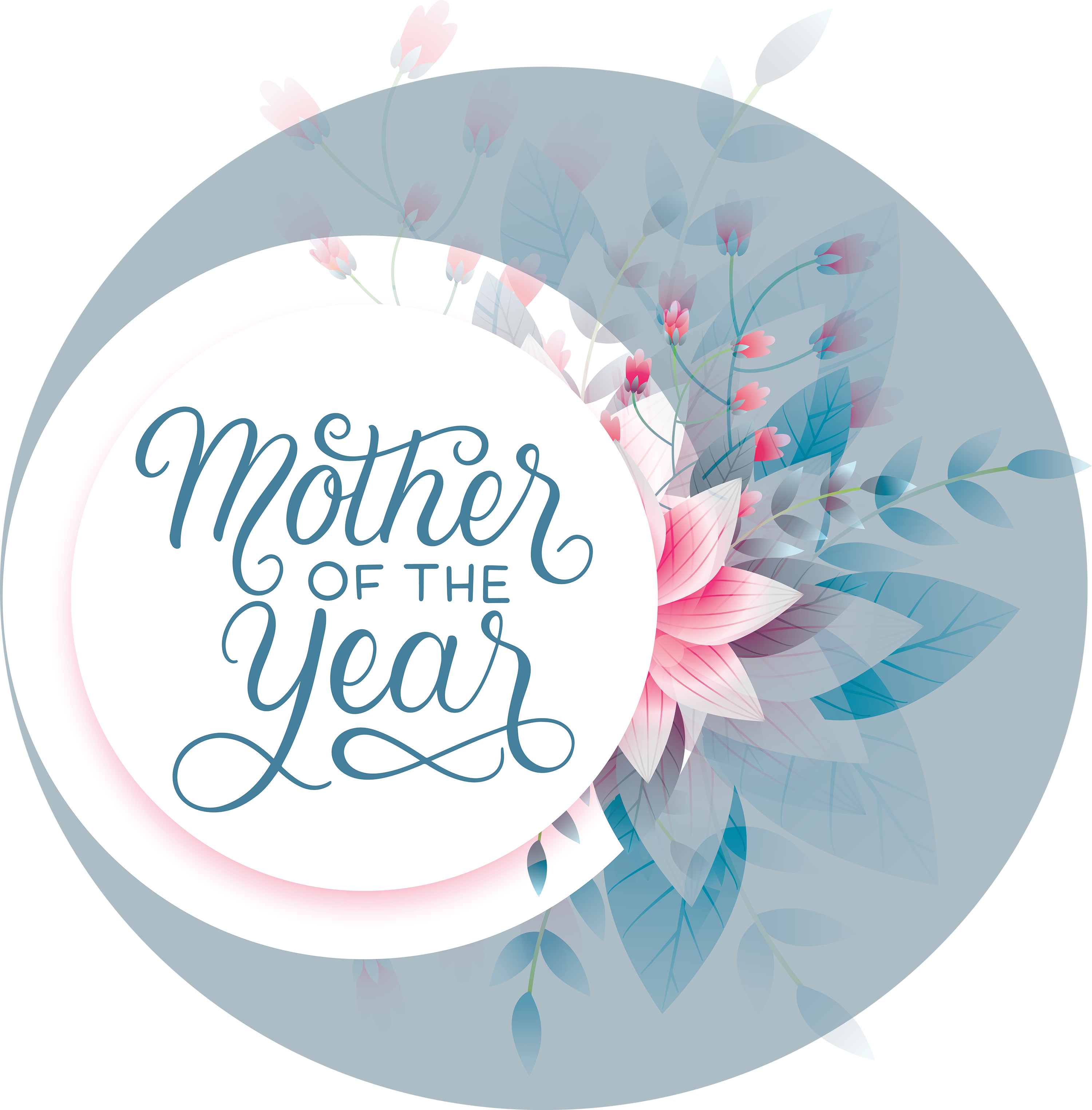 Mother of the Year Circle Design - Ready to Press