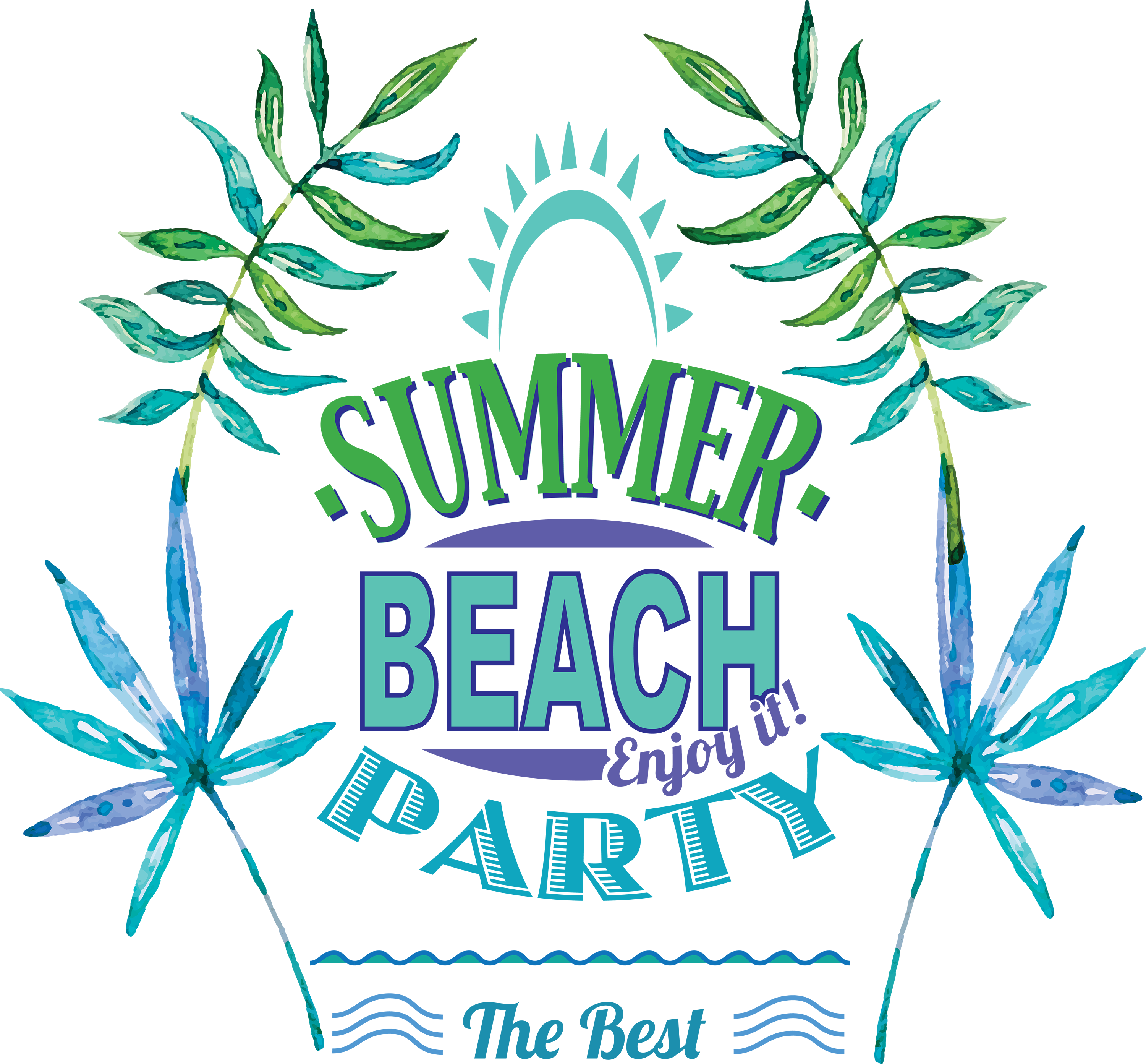 Summer Beach Party Summer Design - Ready to Press