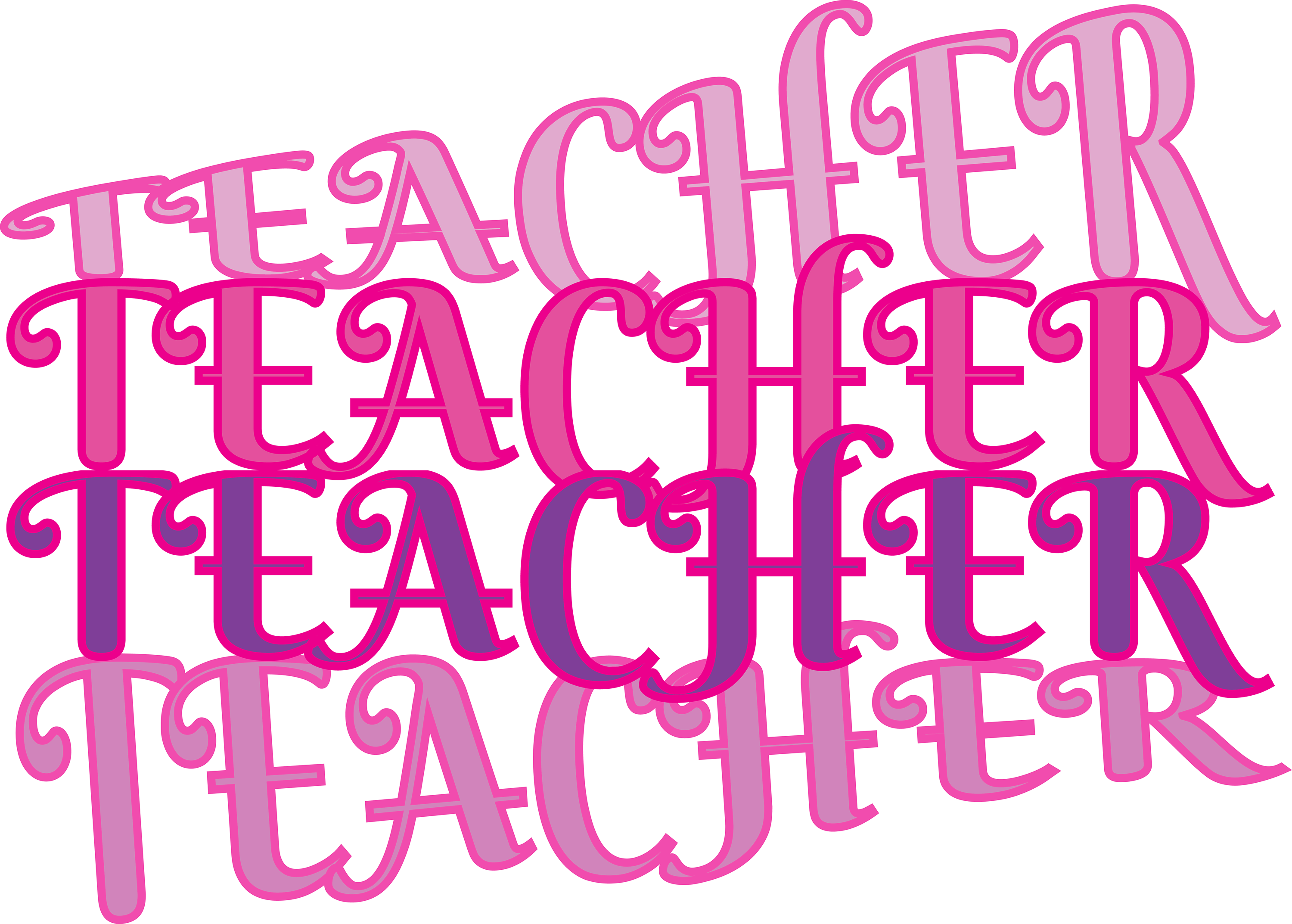 Teacher Teacher Teacher Teacher Teacher's Day Design - Ready to Press