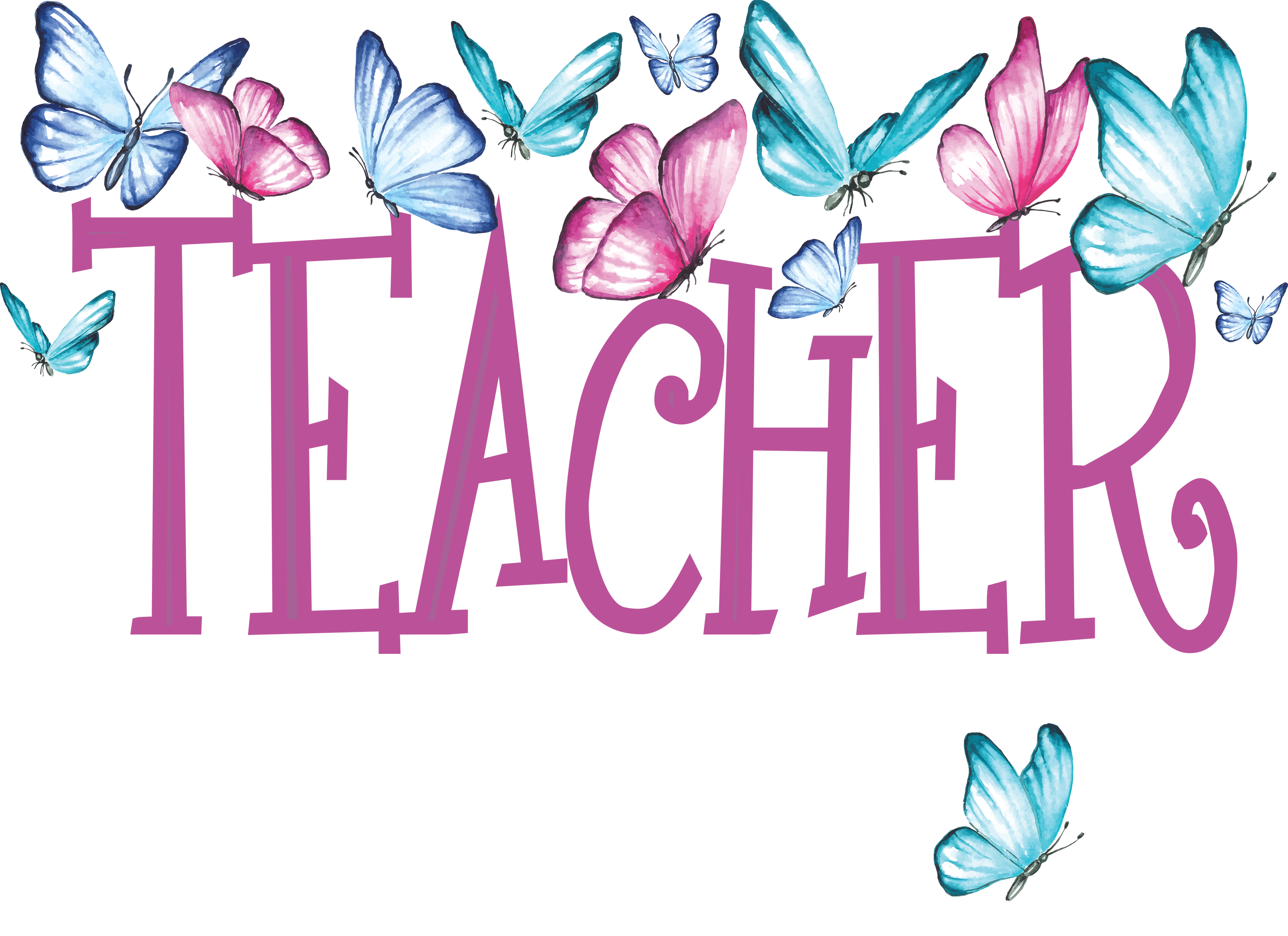 Teacher Butterfly Teacher's Day Design - Ready to Press