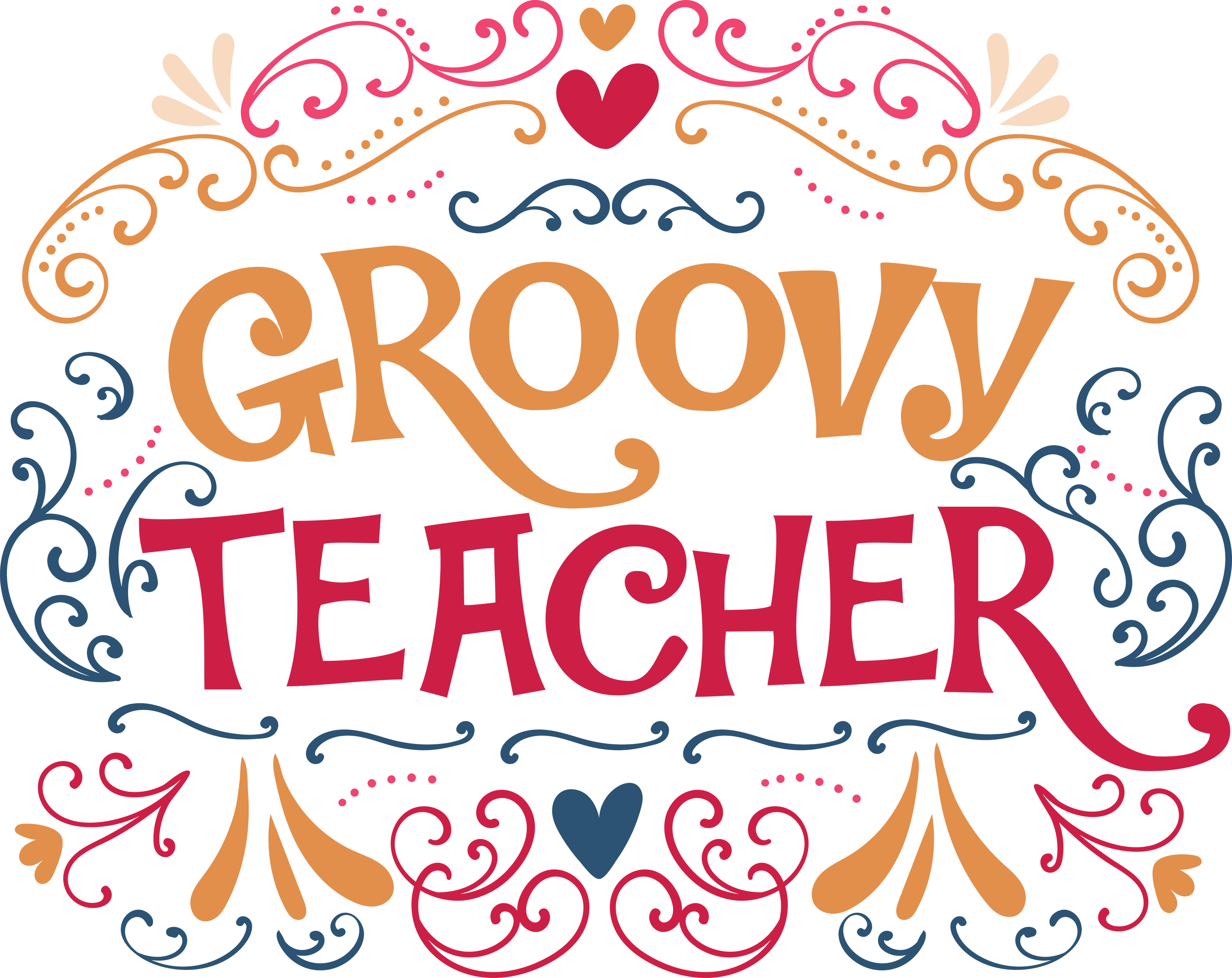 Groovy Teacher Design - Ready to Press